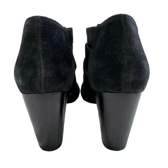 Michael Kors Sherry Black Suede Strappy Cage Staked Heel Sandals Women’s Size 9M - Picture 8 of 16